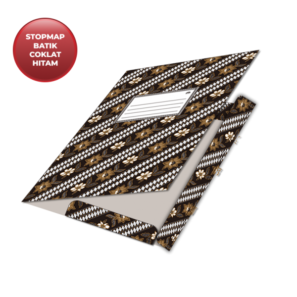 PAPER STOPMAP MOTIF BATIK COKLAT HITAM